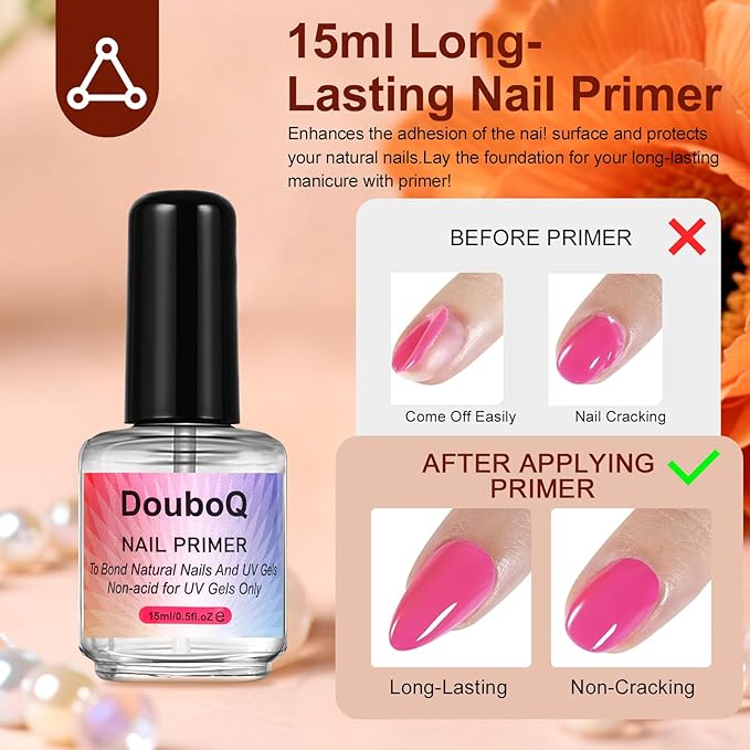 Acrylic Nail Kit for Beginners with Everything-Nail Kit Acrylic Set White Pink Clear Acrylic Powder Gel Polish Decorations for Home Salon