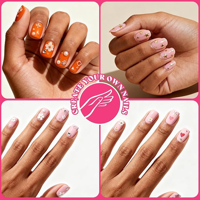 12 Solid Colors Press on Nails Short Round, 12Size 288PCS Full Cover Fake Nails with Nail Tabs for Small Nails and hands, Easy Application for Daily Wear