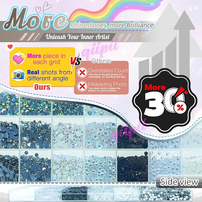 28 Types Black White Silver Clear Jelly Resin Rhinestones w B7000 Glue for Bedazzling Crafting 3-6mm Flatback Stones Gems Diamonds Crystals for Face Makeup Crafts Tumblers Bottles Clothes Shoes