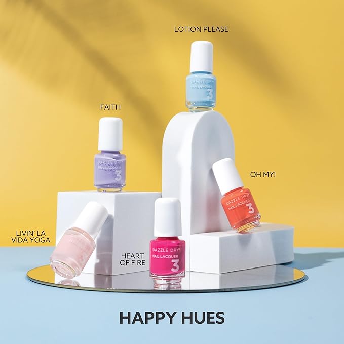 Dazzle Dry Mini Flight - Happy Hues- 5 Mini Lacquers