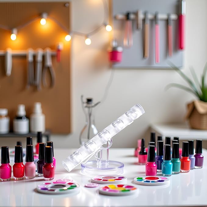 Brush Holder Nail Art Acrylic Simple Transparent Pen Brush Stand Brush Rest Brush Rest for 5 Nail Pens Gel Nails Nail Tools Nail Supplies Stylish Useful Paint Brush Holder Nail Art and Polish