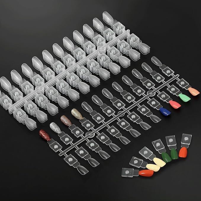 120PCS Magnetic Nail Color Display Tips,Premium Acrylic False Nail Tips for Gel & Regular Polish, Durable, Easy to Color,Perfect for Nail Practice & Professional Use