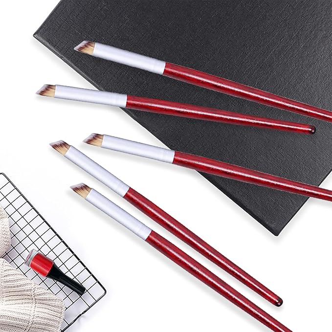 DANNEASY 5Pcs Ombre Nail Brush Wooden Nail Ombre Brush Acrylic Nail Art Brushes Nail Pens Nail Gradient Brush Nail Design Brushes Nail Art Tools