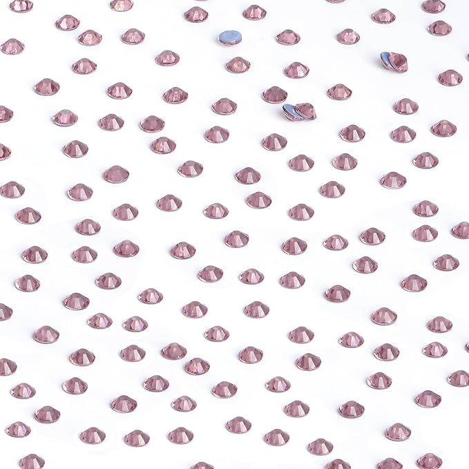 NCB 288pcs Crystal Hotfix Rhinestone, Machine Cut Stone for Crafts Clothes Shoes Shirts Caps Decoration (Lt. Amethyst, SS30 6.3mm)