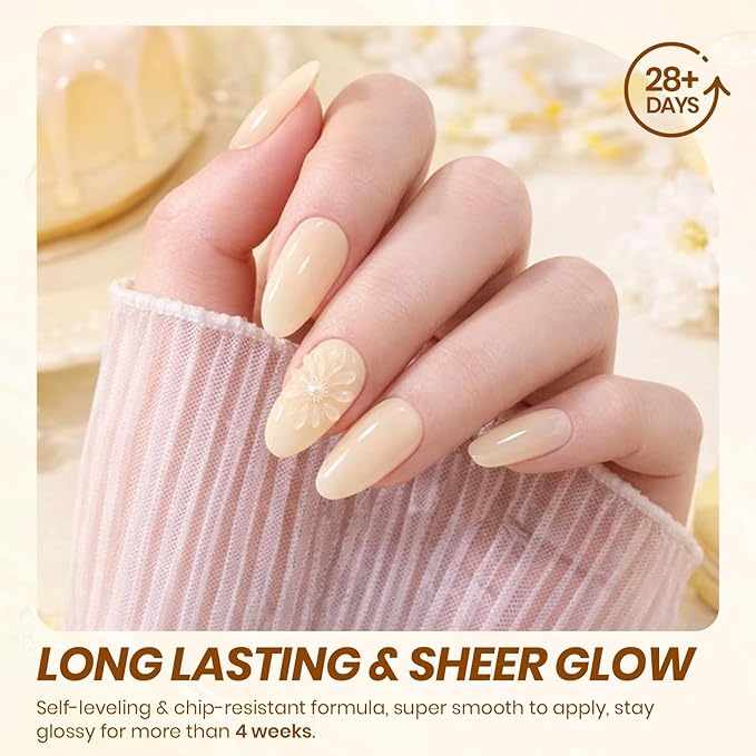 Beetles Butter Veil Yellow Jelly Gel Nail Polish - 15ML Butter Yellow Gel Nail Polish Base Color Nail Concealer Sheer Translucent Effect Soak Off UV DIY Nail Art Manicure Gift for Women