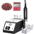 Professional Nail Drill Machine 30000 RPM Efile Electric Nail Filer Kit for Finger Toe Nails, Acrylic Gel Nails, Manicure Pedicure Drill with 6Pcs Nail Bits, 106Pcs Sanding Bands - Black