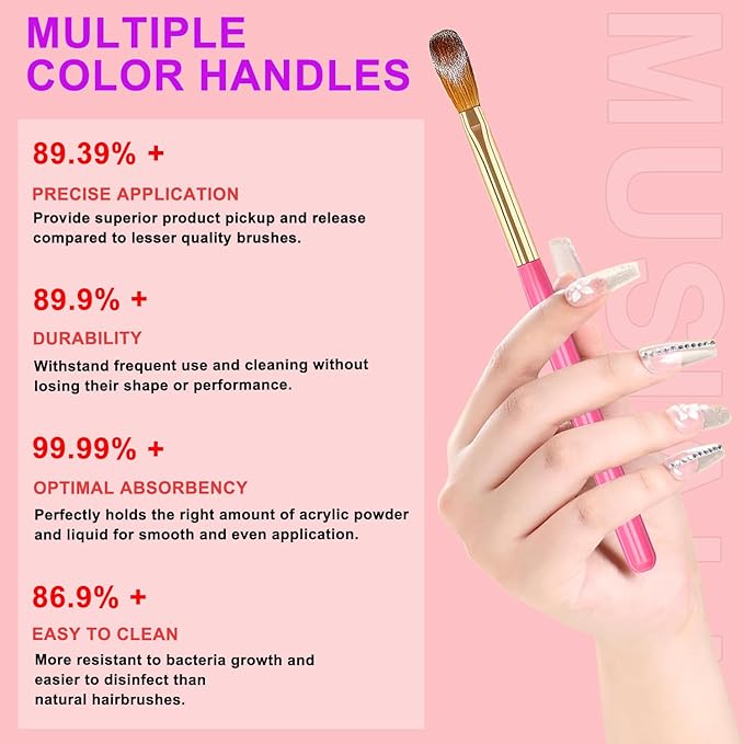Nail Art Brushes Set,10pcs Nail Art Tool Set Nail Art Design Pen Painting Tools Fingernail Brush Nail Cleaning Brush for Acrylic Application Acrylic Powder 3D Nail Carving Nail Art Brushes Set