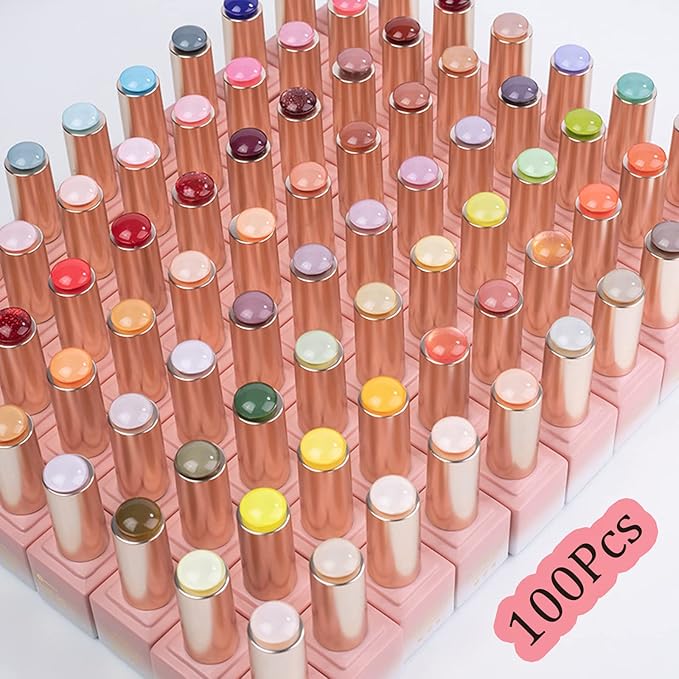 100 Pcs Round Glass False Nail Art Display Tips Transparent False Nail Tips for Nail Color Display with 100 Pcs Round Nail Crystal Double-Sided Adhesive