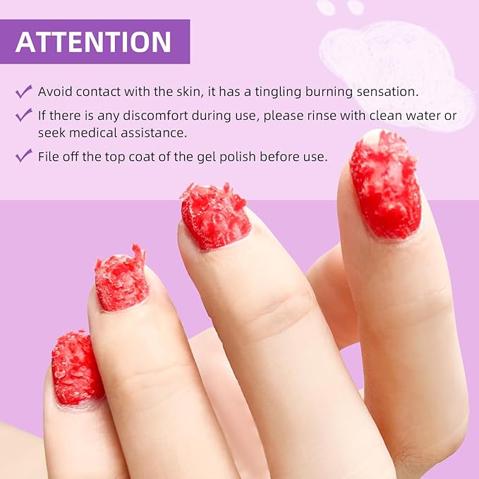 JODSONE 18ml Gel Nail Polish Remover, Professional Gel Polish Remover, No Soaking or Wrapping Required, Quick and Easy Removal in 2-5 Minutes