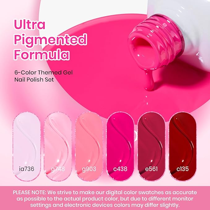 Beetles Tipex Lite Heart Cutout Nail Kit, Pre-Built Apex Almond & Stiletto Medium Nail Tips 192pcs, Gel Nail Starter Set with UV Lamp, Base & Top Coat, Glue Gel, 6 Colors for DIY Art