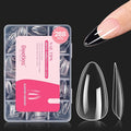 Beetles Gel Nail Tips Clear, Almond Medium, 288Pcs 10 Sizes, Pre-shaped Full Cover Soft Acrylic False Press On Nail Tips Almond Shape Easy Home DIY Fake Nail Extension Art Salon Gift for Women