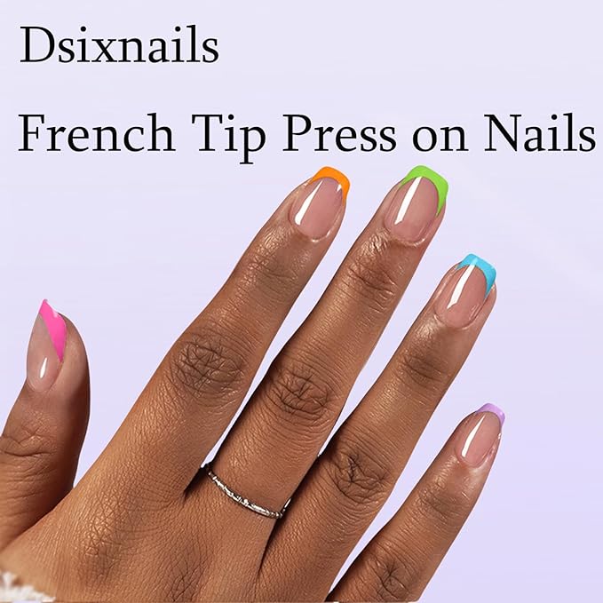 Brighter French Tip Press on Nails, 150pcs Square Extra Short Gel Nail Tips 15Sizes, Pre-lasting No Need to File Soft Acrylic Fake Nail Tips, False Nail Tips Extension for Women Nails