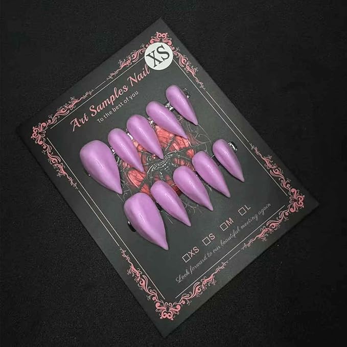 Handmade Press on Nails Short False Nails with Gothic 3D Design Victorian Easy Apply Size M