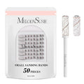 MelodySusie 50 Pcs Nail Drill Bits Small Sanding Bands with 3.1mm Mandrel Bit, 240 Extreme Fine Grit Nail File for Acrylic Nails Gel Manicures and Pedicure, Zebra