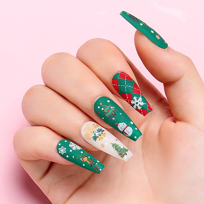 AIMEILI Hema Free Winter Gel Nail Polish Red Glitter Emerald Green Black Golden Cruelty Free Vegan Nail Polish Gel Gifts for Women, Set of 12pcs - Kit Set 5