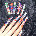 Elegant 3D Nail Art Press on Fake Nails Handcrafted with Premium Details Noble Style for Easy Wear Size L