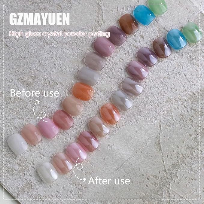 White Pearl Chrome Nail Powder, Summer Mirror Effect Chrome Powder for Gel Nails, Iridescent Pearlescent Glitter Nail Pigment Powder for Nail Art Decorations