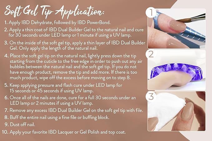IBD Dual Builder Gel, Soft Gel and Adhesive, UV/Led Curable, Cool Nude 0.5 oz