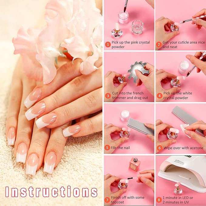 3 Pieces Acrylic Nails Tool Kit Includes French Tip Cutter, Manicure Edge Trimmer, Smile Line Cutter,French Tip Cutting Knife and Acrylic Nail Art Brush(Silver)