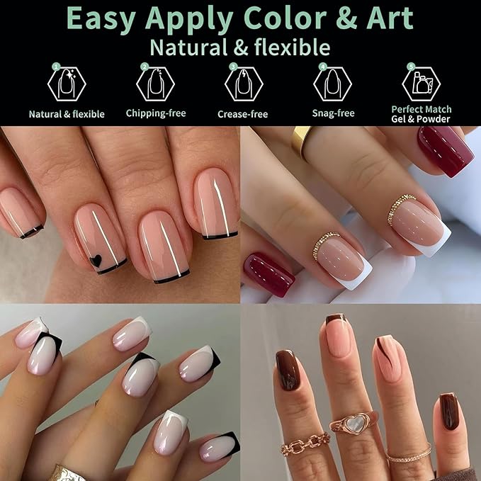 Extra Short Square Nail Tips, 216pcs Acrylic Fake Nails Soft Gel Nail Tips, Full Cover Pre-Shaped Matte Clear Press on Nails for Extension, Diy at Home Manicure 12 Sizes