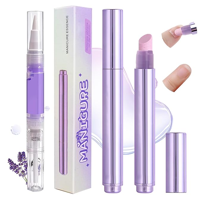 Ceramic Cuticle Oil Pusher Pen - 2PCS Nail Cuticle Remover Oil Pen - Nail Care Oil Cuticle Pusher with Ceramic Tip for Hangnails & Dry & Damaged Nail