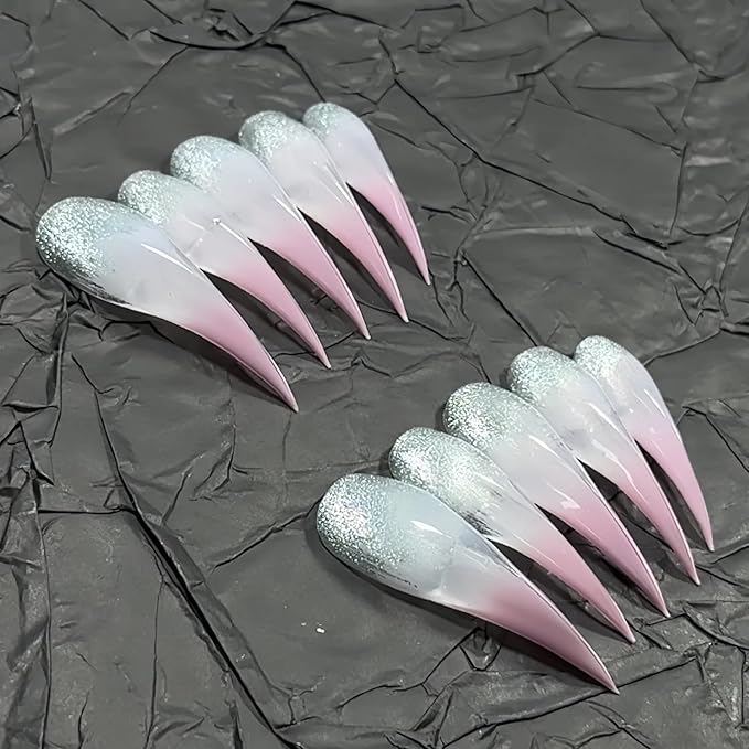 Long Polished Press On Nails Detachable Reusable Fake Nail Eagle Cat Dragon Claw With Gel Glue