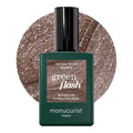Manucurist Green Flash Gel Polish - Quartz (Sparkling Brown) - UV & LED Gel Nail Polish - 12-Free, Bio-Sourced (84%) - Professional Manicure - 15 ml