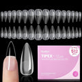 Beetles Tipex Lite Apex Nail Tips,Stiletto Medium,512pcs 16 Sizes,Pre-Building Pre-Etched Acrylic Nail Tips for Flat Nails & Natural Nail Beds