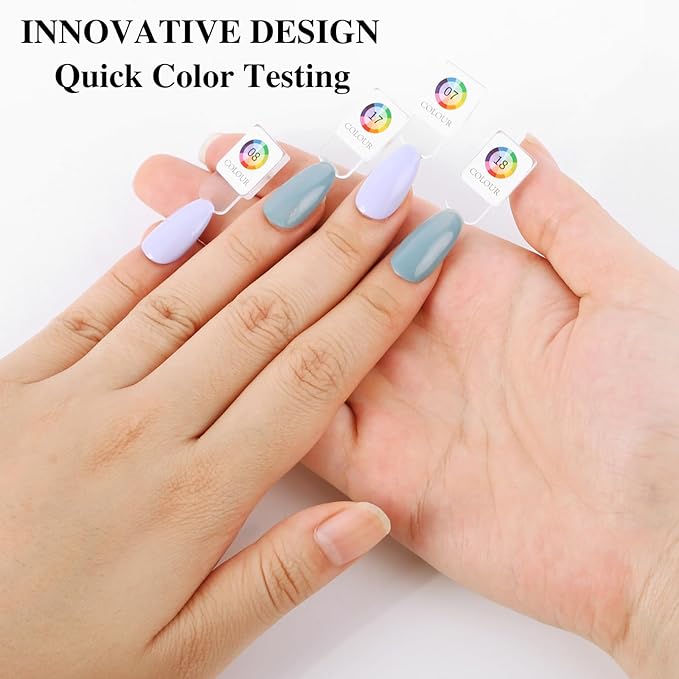 96 Magnetic Nail Color Book,Leather Magnetic Color Display Book with 96PCS Magnetic Tips & 1-120 Number Labels,Perfect for Nail Polish Nails Art Design(White)