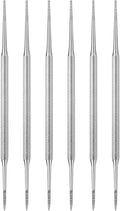 Mudder 6 Pack Ingrown Toenail Files Double Sided Toenail Lifters One Side Flat and One Side Curved Stainless Steel Manicure Treatment Removal Pedicure Tools for Feet Under Nail Cleaner