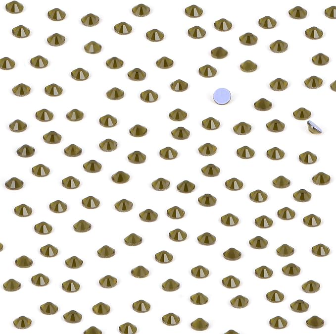 NCB 2880pcs Hotfix Rhinestones, Flatback Crystal Rhinestones for Crafts Clothes DIY Decoration (Olivine, SS8 2.4mm)