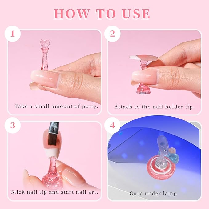MAYEEN Nail Stand For Press Ons Upgraded Raised Nail Holder For Painting Nails Cute Press On Nail Stand Nail Holders For Press On Nail Art Nail Practice Display Nail Kit Home DIY Salon Supplies