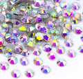 Crystal AB Flatback Rhinestones, Glass Rhinestones for Nail Art and Craft, Glue Fix, Loose Crystal Gemstones(Crystal AB, SS12, 1440pcs, 2.9-3.0mm)