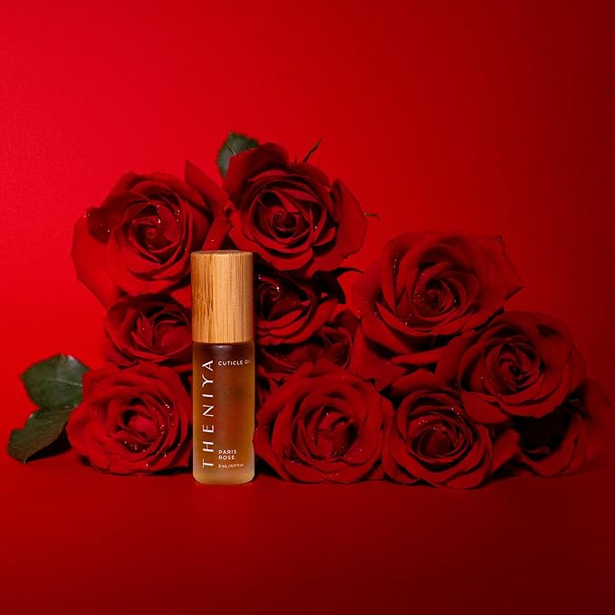 Cuticle Oil for Nail Strengthening and Growth – Hydrating, Vegan, Organic Formula with Jojoba & Vitamin E | 3 Signature Fragrances | 5mL Roll-On (0.17 Fl Oz, Rose Fragrance)