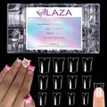Laza 600pcs Short Duck Nail Tips 12 Sizes Box-packed Clear Duck Nails Full Cover Wide Nail Tips French False Nail Tips for Acrylic Nails Extension Tips — 22MM