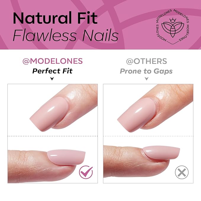 modelones Plum Short Press on Nails, Oval Fake Nails Kit Press Ons with Nail Glue, Adhesive Tabs, Nail File, Prep Pad, Manicure Stick, 32Pcs 16 Sizes, Spring Women Girl Gift