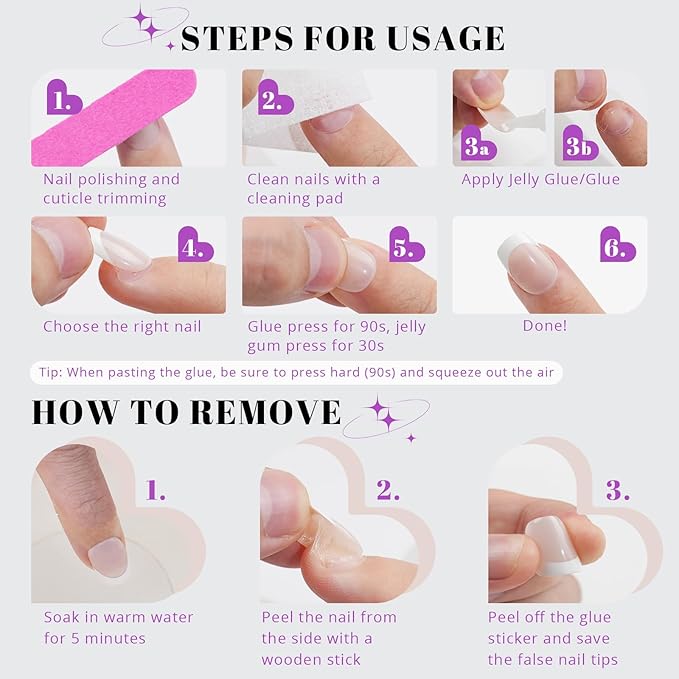 Cat Eye Press on Nails Short, Jofay Fashion Stylish Purple Press on Nails Almond, Soft Gel Fake Nails, Reusable & Natural Acrylic False Nails, Stick on Nails for Women Gift, Glue on Nails Kit 32 Pcs