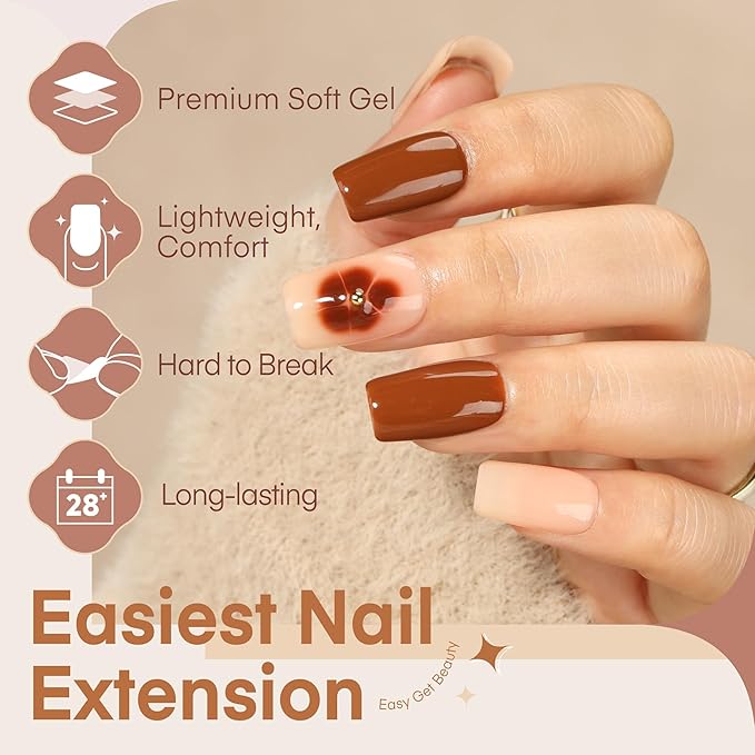 Short Square Nail Tips Full Matte 360pcs Pre-file Square Tips for Acylic Nails Tips False Nail Tip Press on Nails for Nail Extension 15 Sizes