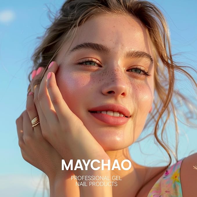 MAYCHAO 15ML Neon Rose Gel Nail Polish 1Pc Bright Rose Pink Gel Polish Soak Off UV LED Nail Polish Nail Art Starter Manicure Salon DIY at Home, 0.5 OZ