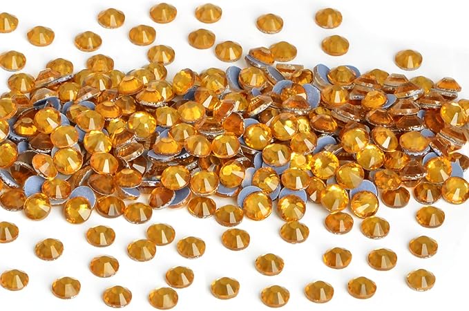 NCB 2880pcs Crystal Hotfix Rhinestone, Machine Cut Stone for Crafts Clothes Shoes Shirts Caps Decoration (Topaz, SS10 2.8mm)