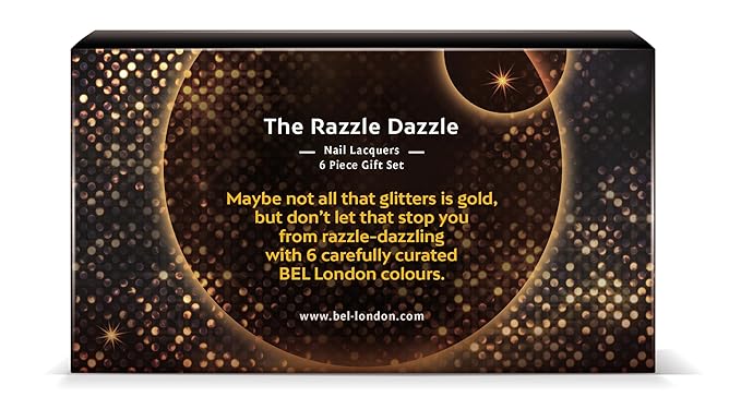BL Razzle Dazzle Luxury 6 Pack Multi Glitter Nail Polish Set- The Queen Of Deluxe- The Perfect Set For The Perfect Stylish Manicure- A Professional Quality Quick Dry Set For True Connoisseurs