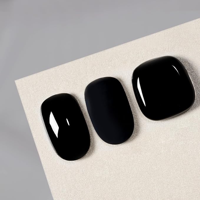 MAYCHAO 15ML Black Gel Nail Polish 1Pc Pure Black Gel Polish Soak Off UV LED Nail Polish Nail Art Starter Manicure Salon DIY at Home, 0.5 OZ