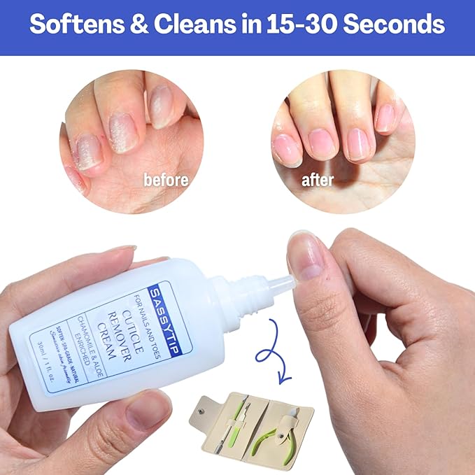 Cuticle & Nail Duo: 15-Second Softening Gel + Strengthening Oil Pen with Jojoba & Vitamin E for Healthy, Manicured Nails (Rose+Gel)