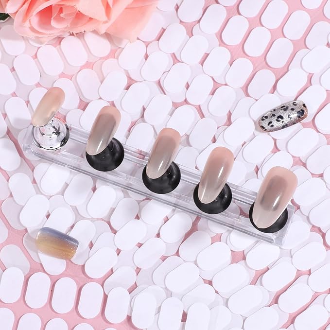 1000 PCS Nail Art Double Sided Nail Tape, False Tip Sticky Tabs, Clear Nails Adhesive Tabs, Press on Fingernail Stickers Nails Display Strips, Fingernail Stickers for Press on Stand