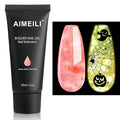 AIMEILI Poly Nail Extension Gel Glow in the Dark Builder Nail Gel Hema Free Poly Nail Enhancement Nail Art Design DIY Salon Nail At Home Gift for Women Nail Gel - 024
