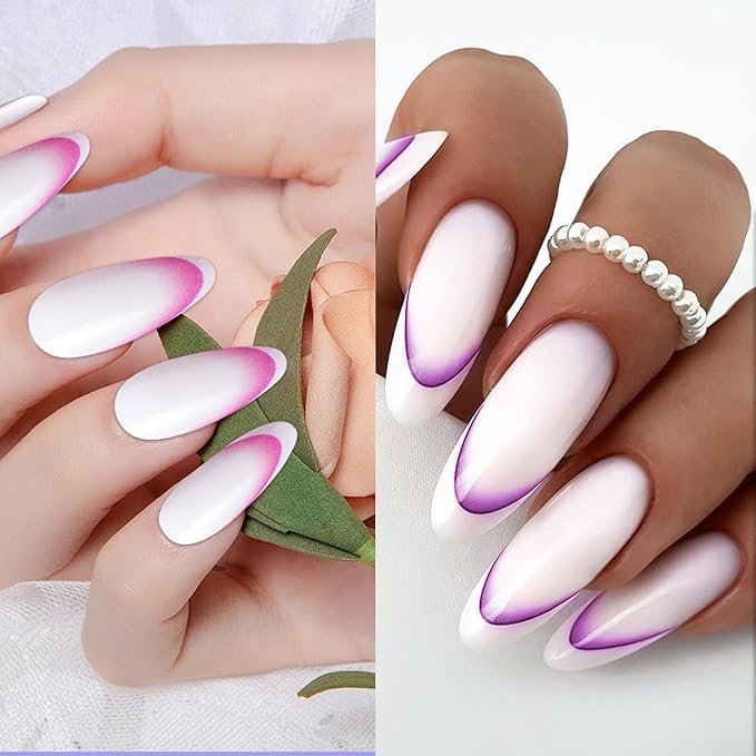 12 Sheets French Tip Nail Stickers for Gradient French Line Nail Art Stickers, Color Wave Stripe Nail Decals Self Adhesive Nail Tips Guides Stripe Lines Sliders for Women Girls Nail Decoration 807-3