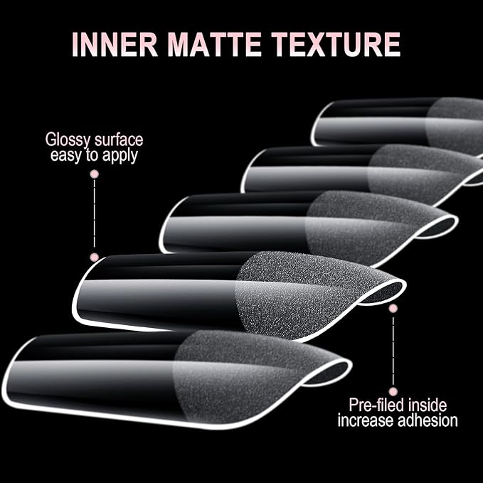Medium Stiletto Clear Nail Tips 600pcs Full Cover Soft Acrylic Press For Nail Kit Women Home DIY Fake Nails for Nail Extension 12 Size