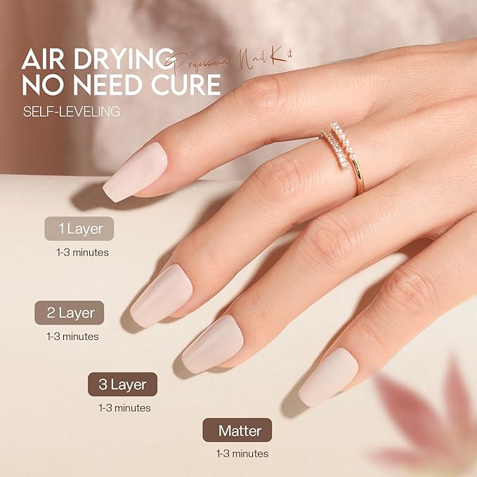 Morovan Brown Nail Polish Set: Winter Nude Dark Chocolate Nail Polish Kit Regular Air Quick Dry Autumn Fingernail Polish Pack for Women Nail Art Christmas Gift Holiday Party