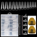 LIONVISON Poly Gel Nail Forms: 120Pcs Coffin Shape Nail Forms for Builder Gel Reusable - 12 Sizes Extension Acrylic Nail Molds Sets - False Nail Tips for Manicure Nail Art Design Salon DIY-StilettoA