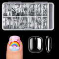 krofaue Short Suqare Kids False Nails - 240Pcs Press on Nails for Girls,Full Cover Children Fake Nails Decoration 10 Sizes Soft Gel Kids Nail Tips for for Home & Nail Salon Use (4-8 years old)